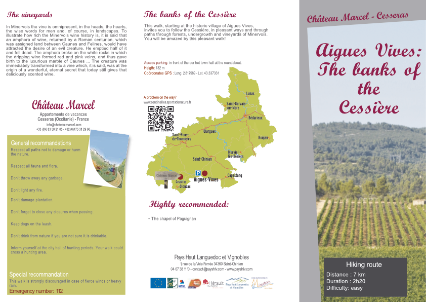 Aigues vives: The banks of the Cessière